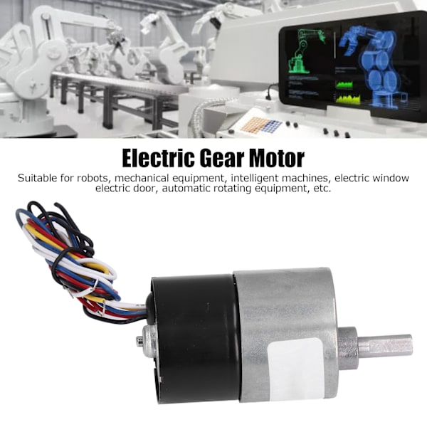 Växelmotor Hastighetsreducering Borstlös D-axel Låg Ljudnivå CW CCW Rotation Växelmotor DC12V35RPM