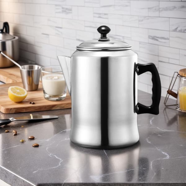 Stark, len, kompromisslös kaffeperkulator för spisen, glaslock, 1 del