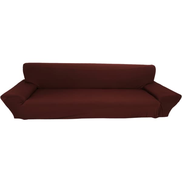 Supermykt og elastisk sofatrekk for stor sofa, elastisk sofatrekk med sklisikker base, ensfarget møbelbeskytter med enkel montering