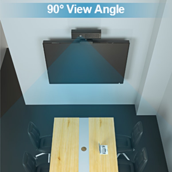 Fuld HD 1080P computerkamera med 4 indbyggede omnidirektionelle mikrofoner og højttaler til videokonferencestreaming, eksternt USB-webcam med