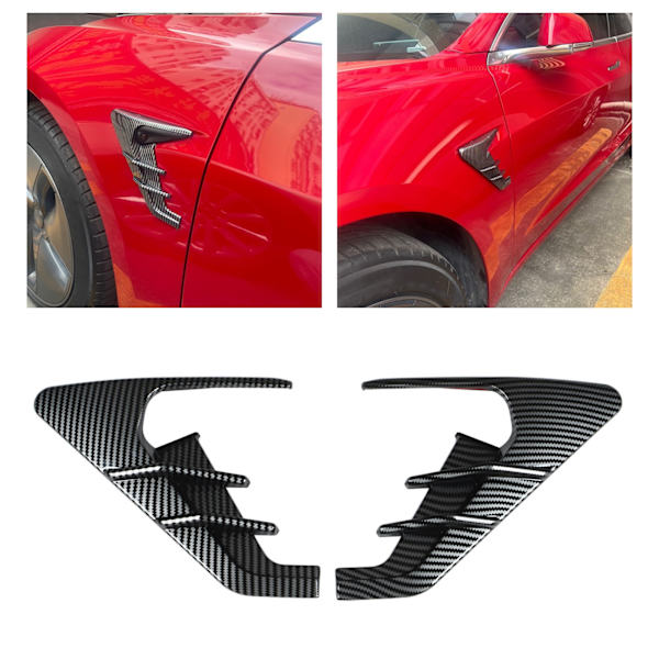 Sidochkamera Blinkerskydd Ersättning för Tesla Model 3 Model Y Kolfiber Stil