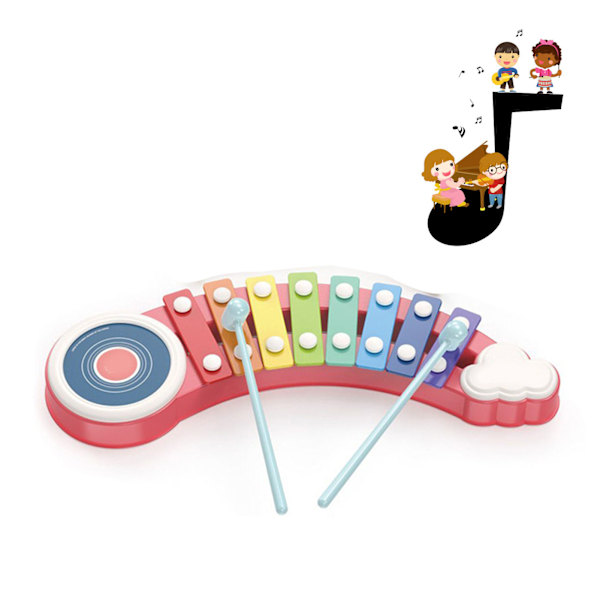Handknackpiano Multifunktionell Pedagogisk Handknackpiano Leksak Musikleksak för Flickor Pojkar Present Regnbågsfärg