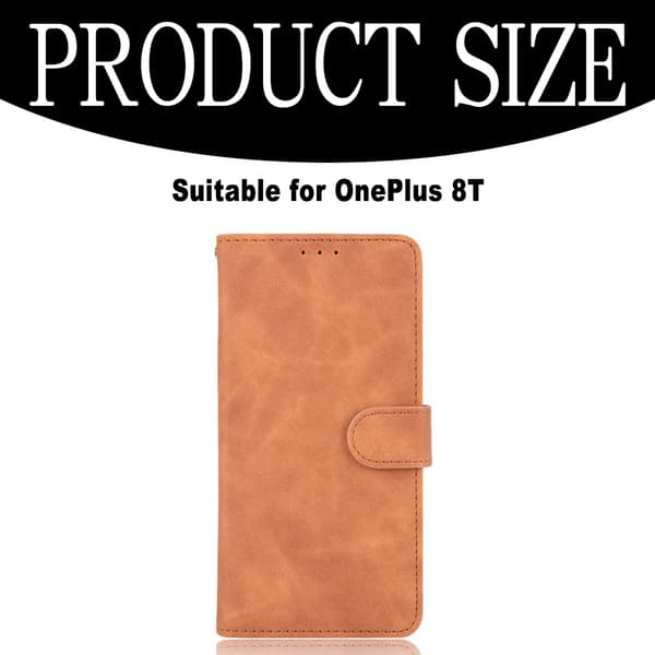 OnePlus 8T / 8T+ - Mat Wallet Case - Brun Brun