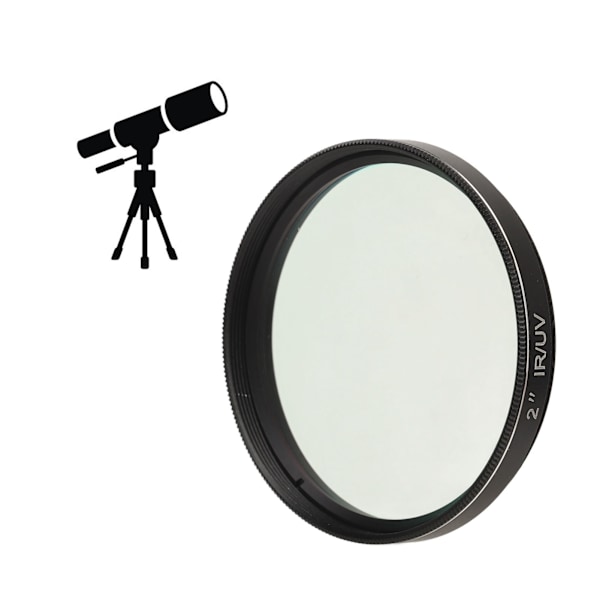 2 tum UV IR-Cut Filter 700nm Block Optiskt Glas Aluminiumlegering Klar Sikt Teleskopfilter med Förvaringslåda för Astronomi