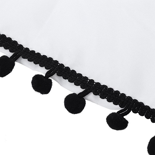 Elegant Sort-Hvid Polyester Badeværelsesbruseregnbue Vandafvisende Skimmelresistent Badeforhæng 180x180cm