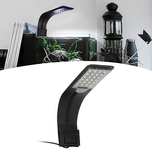 Akvarielampe Klips På Energibesparende Knapskontaktstyret LED Fiskekum Lampe EU Stik 220V 10W