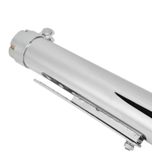 45mm/1.8 tum Motorcykel Avgassrör Universal Modifierat Avgassrör med Universal Glidande Fäste Silver