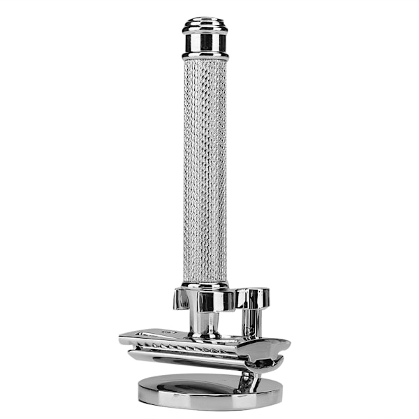 Manuell barbermaskin Mini Stabil Holder Stativ Base Stativ Oppbevaringsorganisator for Hjem Bad (Sølv)