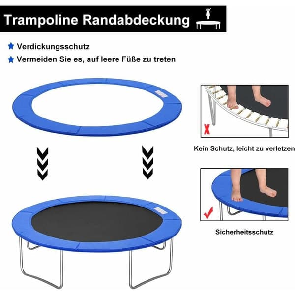Sikkerhedspude til rund trampolin - 244 cm