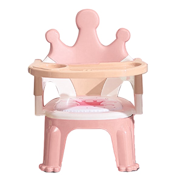 Baby Booster Seat Tegneserie Avtakbar Spisestol for Småbarn med Lyd for Hjemme Barnehage Rosa