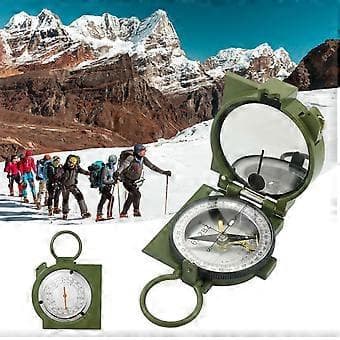 Multifunktionella geologiska kompasser Högprecisions kompasser för camping och överlevnad för utomhusaktiviteter