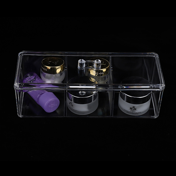 Transparent Kosmetik Opbevaringsboks Puff Bomuldspind Makeup Pad Holder Container Organizer