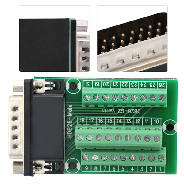 DB26 DB26-G2-01 Han Adapter til PCB Terminal Signaler Modul Breakout Board Connector