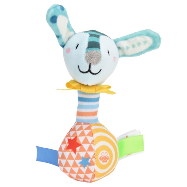 Plush Handskakleksaker för Bebis Mjuka Skakleksaker Skakleksaker för Spädbarn Handgreppsleksaker Djurdocka Blå