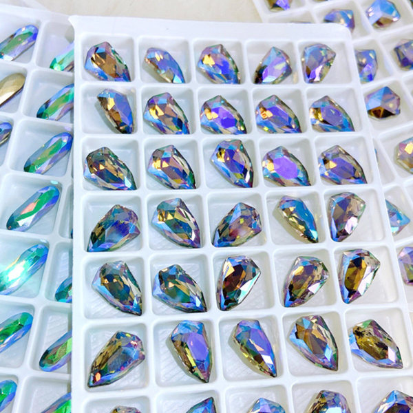 40 kpl Crystal Fantasy Colors Nail Art strassit DIY Flatback