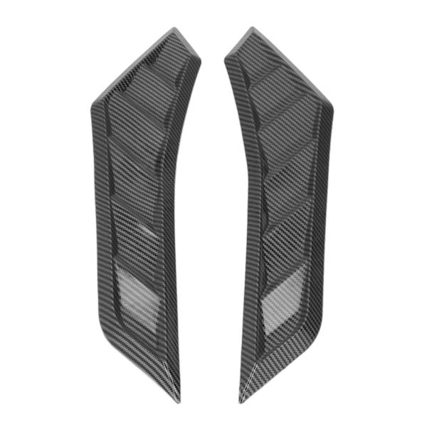2 stk. Kulfiber-Style Hætteventiler Bonnet Cover Gummi Front Bonnet Vent Universal til Bil