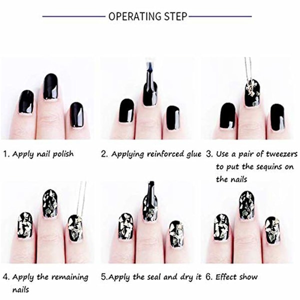 Holografiska Nagelkonst Paljetter, DIY Nagelkonst Glitter Ädelsten för Iögonfallande Naglar, 8 Ask Silver Metallic Glänsande Flakes med Säker Hudvänlig Formula