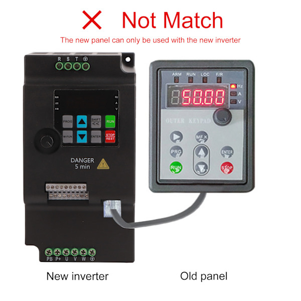 SKI780‑2D2G‑1 Mini VFD Frekvensomformare Inverter 1‑fas 220V till 3‑fas 220V (220VAC 2,2kW)