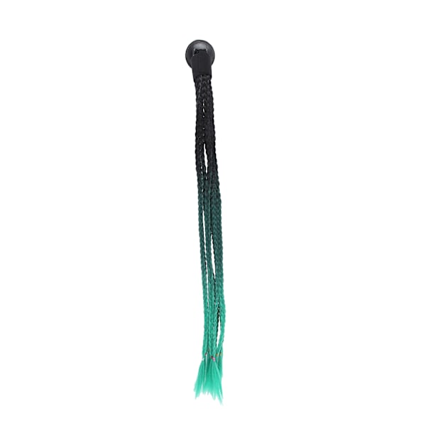 Hjelmfläta Dekoration Motorcykel Trendig Gradient Hjelm Dreadlocks Peruk Svart Smaragd