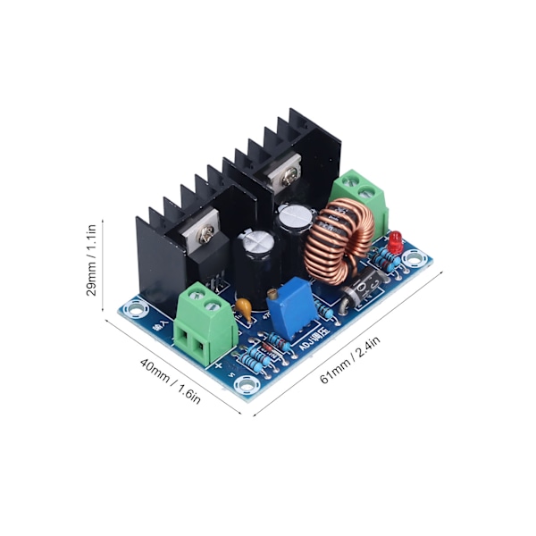 DC Buck-modul Justerbar Strømforsyningskonverter Høy Effekt Spenningsstabilisator 8A 200W XHM400