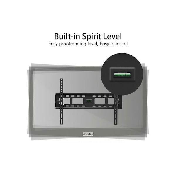 Ultra Slim Platt TV-väggfäste för 32-70\" LED/LCD-skärmar, platsbesparande design, kraftigt stål, lutning för att minska bländning, ger olika