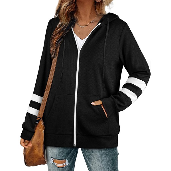 Womens Active Long Sleeve Zip Up Hoodies with Pocket Hooded Swea