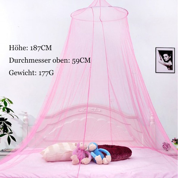 Perfekt Gåva, Dekorativa Färger För Din Drömska Sänghimmel, Enkel Installation Bärbar Prinssesshimmel Med Fint Nät Skydd