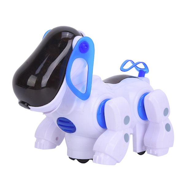 Barnens Musik Ljus Elektronisk Interaktiv Gående Valp Sjung Dans Robot Hund Husdjursleksak Blå