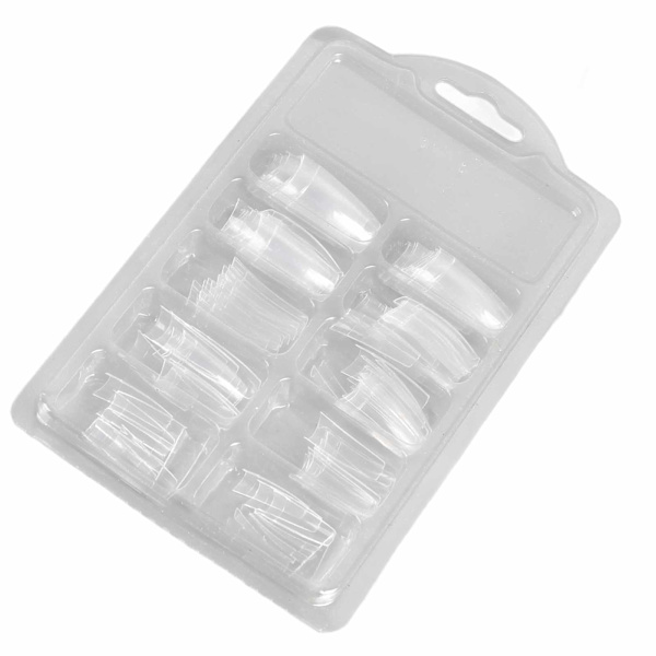 100 kpl Kynsikoristeet Puoli Peitettävä Teko- ja Väärennetty Kynnet Vinkit Manikyyri 05#