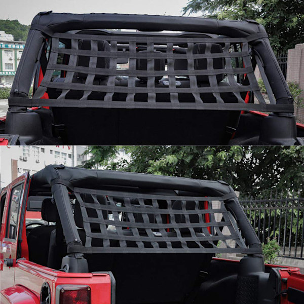 Bakre Topp Cargo Nett for Jeep Wrangler Tak Hammock Bil Sengestøtte for Jeep Wrangler JK 2007-2018