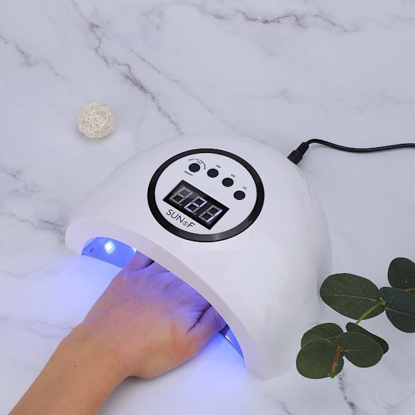 48W LED Nagellampa Gellackstorkare Snabb Torkande Nagelkonstmaskin 100-240V (EU-kontakt)