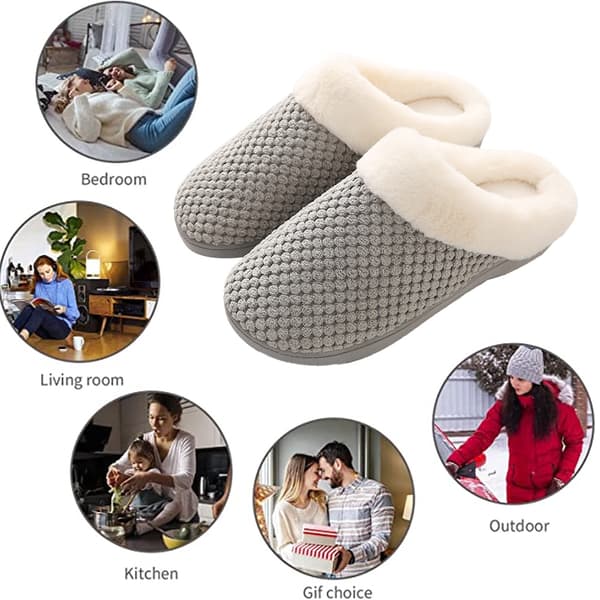 Hjemmesko til Kvinder Varme Memory Foam Anti-Skrid Hjemmesko