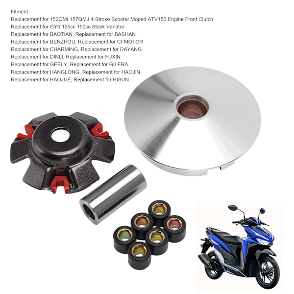 Tehokkaat kilpa-ajovariaattorisarjan vaihto-osat 152QMI 157QMJ 4-tahti-skootterille, mopedille ja ATV150:lle etukytkin