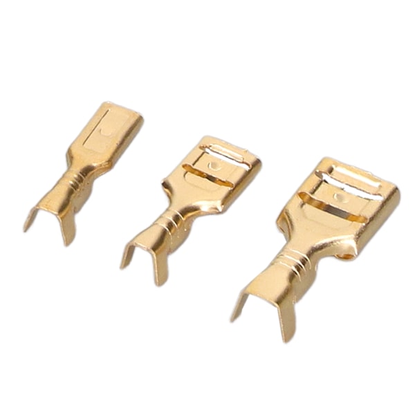 600 stk Messing Crimp Terminal Connector Han & Hun Messing Spade Connector med Transparent Slid