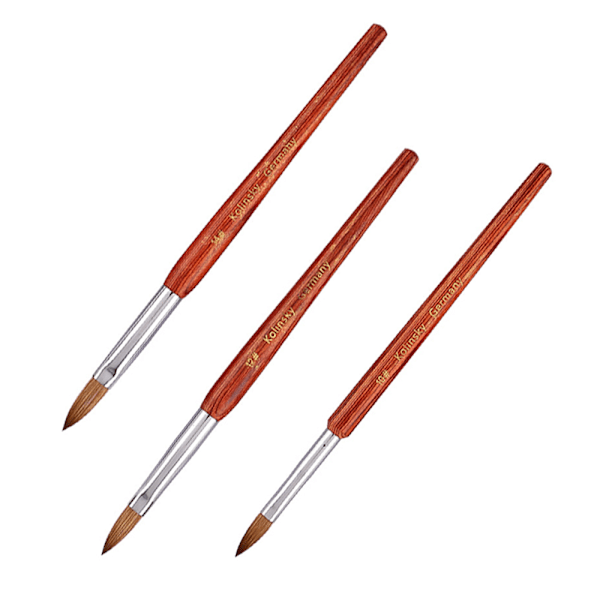 Nail Artisan's Dream Set, Ergonomisk Design Kolinsky Hårborstar För Professionell Salongskvalitet Akryl Nagel Applicering, 3D Nagel Skulptering