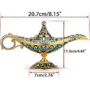 Deluxe Klassisk Aladdin Lampe med Gaveæske, Grøn