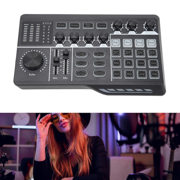 Professional Sound Mixer 1200mAh Micro USB Studio Streaming Live Gaming Sound Card Mixer