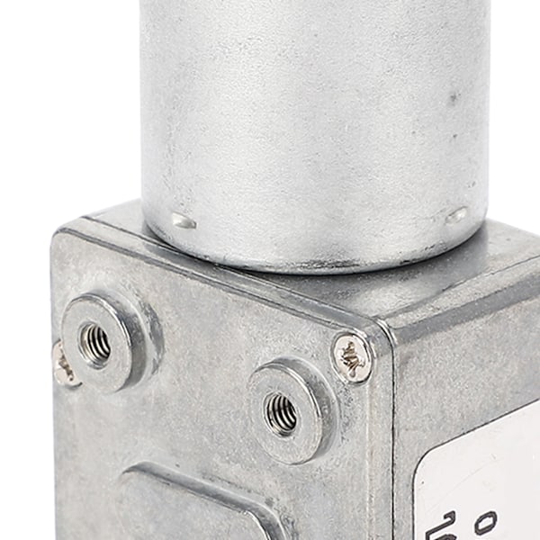 DC-vaihdemoottori 12 mm yksittäinen akseli, käännettävä itselukkoituva turbiini-mato-vaihde, kiinnitysjalusta, 6 RPM