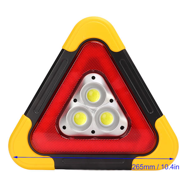 Trekant Advarselsskilt Trekantet Bil LED Arbejdslys Vejsikkerhed Nødsituation Nedbrud Alarm Lampe Bærbar Blinkende Lys På Hånd Med 5 Lystilstande