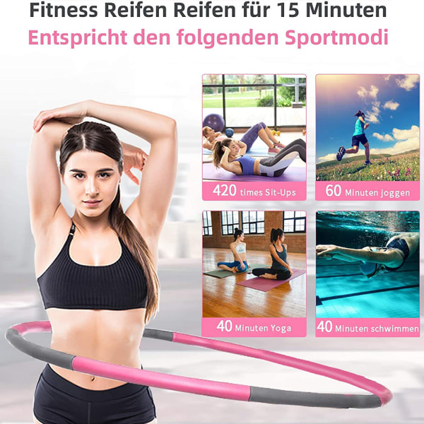 JJietong Fengyuan Fitness Circle Aikuisten Circle 1kg Aikuiset Lapset Soveltuu 6-8 Osalle Irrotettava Irrotettava Muovivatsa Fitness Urheilu