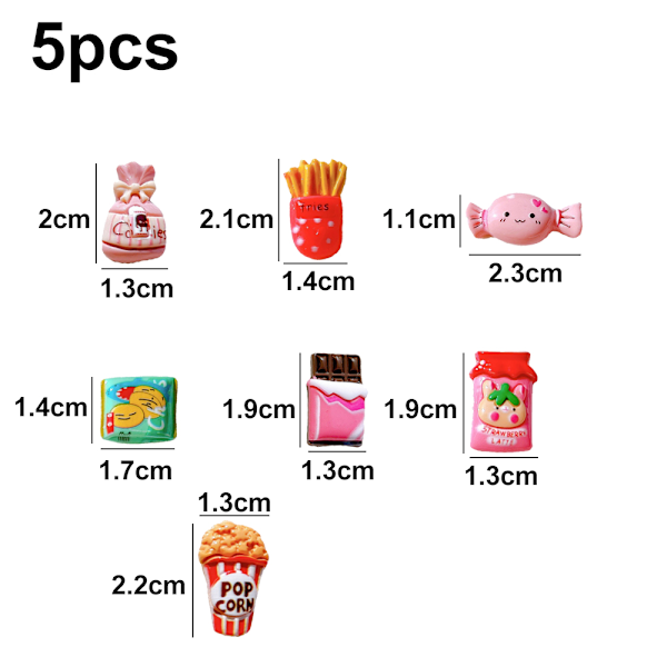 Hantverksmaterial för smyckestillverkning, Cupcake Resin Cabochons Dessertdesigner, Attraktivt utseende lämpligt för olika hantverk, Kan användas för