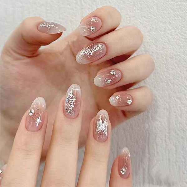 Nagellacksremsor för Hösten, Metalliska Nagelstickers Glänsande Laser Guld Silver För Fingernaglar Och Tånaglar, 12 Ark Med Självhäftande Hela Omslag