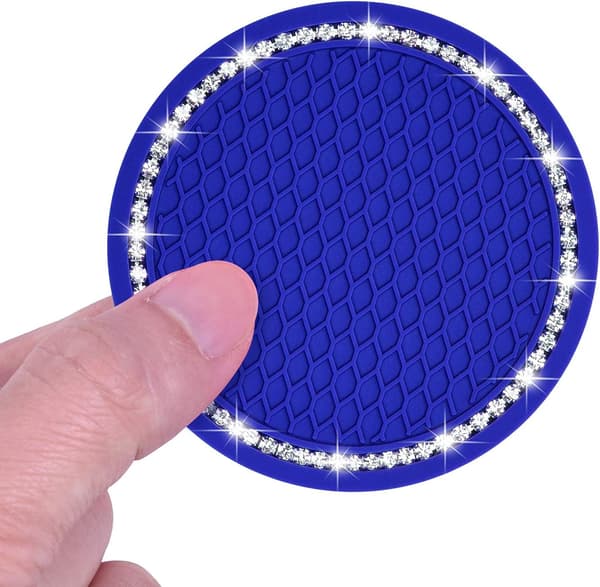 Bling bilunderlegg, 4-pakning PVC bilkoppholderunderlegg -