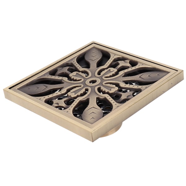 10x10cm Golvbrunn Antik Koppar Deodorant Duschbrunn för Hem Hotell Badrum Toalett