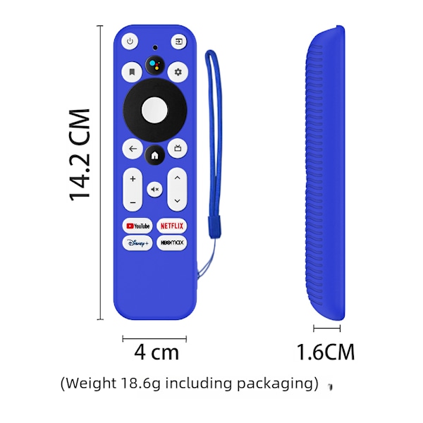 Skyddande fodral för Walmart onn Android TV 2K FHD Streaming Stick-fjärrkontroll Luminous Blue