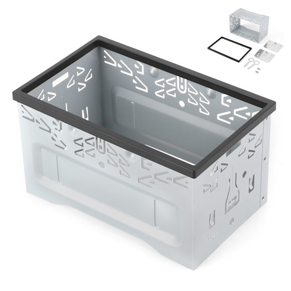 2-Din Mittkonsol DVD-spelarram Navigationsram Fascia Trim Kit Universal Tillbehör