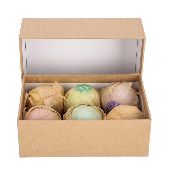 MELAO 6-pack Herbal Badbomber Bad Spa Överraskning Doft Organisk Bubbelbad Saltkula
