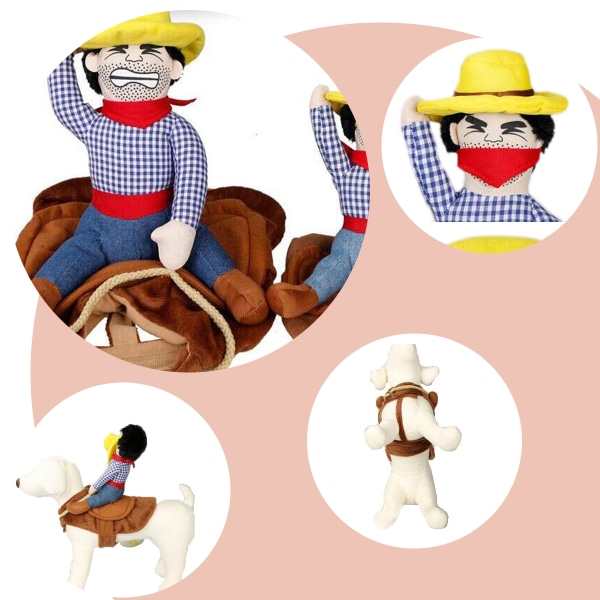 Cowboy Rider Hundekostyme - Halloween Hundekostymer for små