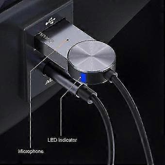 Bluetooth 5.0 -sovitin autoon 3,5 mm:n aux-liitännällä - Langaton audiovastaanotin