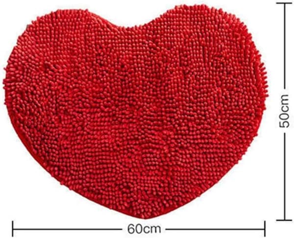 Badrumsmatta, halkfri, lång lugg, mikrofiber, chenille, badrumsmatta, H